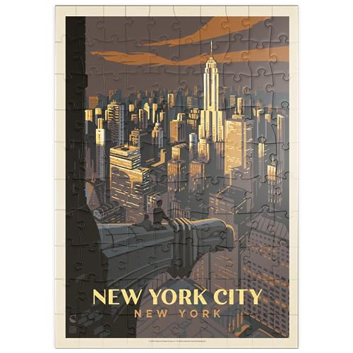 MyPuzzle New York City: Eagle's View, Vintage Poster - Premium 100 Teile Puzzle - MyPuzzle Sonderkollektion von Anderson Design Group von MyPuzzle.com