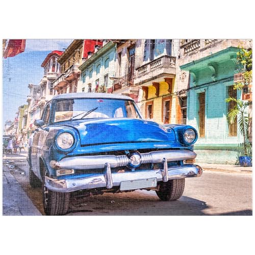 MyPuzzle Oldtimer in Havanna, Kuba - Premium 1000 Teile Puzzle - MyPuzzle Sonderkollektion von Puzzle Galaxy von MyPuzzle.com