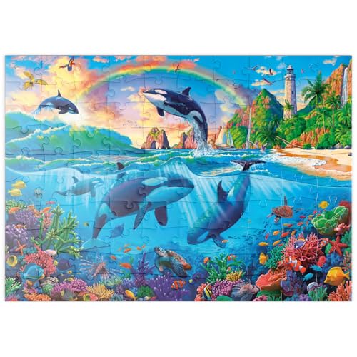 MyPuzzle Orcas im Ozean - Premium 100 Teile Puzzle - MyPuzzle Sonderkollektion von Puzzle Galaxy von MyPuzzle.com