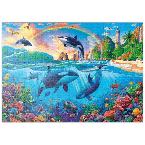 MyPuzzle Orcas im Ozean - Premium 500 Teile Puzzle - MyPuzzle Sonderkollektion von Puzzle Galaxy von MyPuzzle.com