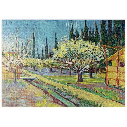 MyPuzzle Orchard Bordered by Cypresses (1888) by Vincent Van Gogh - Premium 500 Teile Puzzle - MyPuzzle Sonderkollektion von Æpyornis von MyPuzzle.com