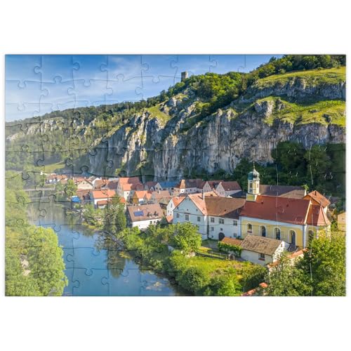 MyPuzzle Ort Essing mit der Burg Randeck an der Altmühl - Premium 100 Teile Puzzle - MyPuzzle Sonderkollektion von Puzzle Galaxy von MyPuzzle.com