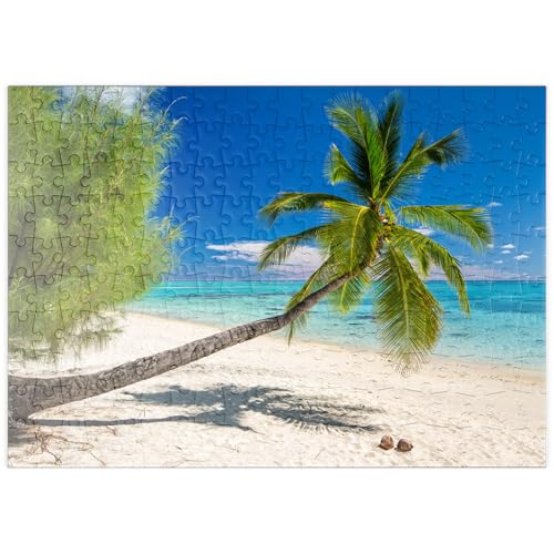 MyPuzzle Palmenstrand auf der Insel Aitutaki, Cook Islands, Südsee - Premium 200 Teile Puzzle - MyPuzzle Sonderkollektion von Puzzle Galaxy von MyPuzzle.com