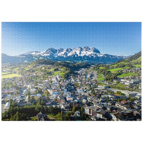 MyPuzzle Panorama-Blick auf Kitzbühel in Tirol, Österreich - Premium 1000 Teile Puzzle - MyPuzzle Sonderkollektion von Starnberger Spiele von MyPuzzle.com