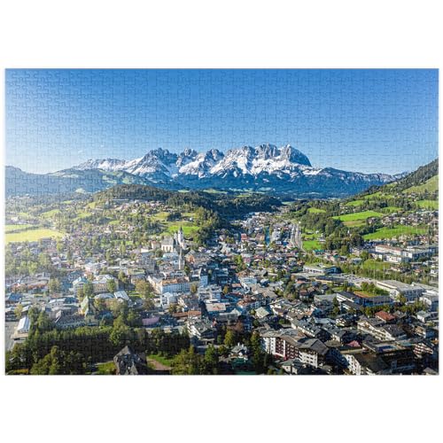 MyPuzzle Panorama-Blick auf Kitzbühel in Tirol, Österreich - Premium 1000 Teile Puzzle - MyPuzzle Sonderkollektion von Starnberger Spiele von MyPuzzle.com