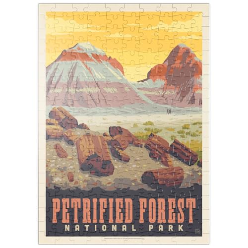 MyPuzzle Petrified Forest National Park: Painted Hills, Vintage Poster - Premium 200 Teile Puzzle - MyPuzzle Sonderkollektion von Anderson Design Group von MyPuzzle.com