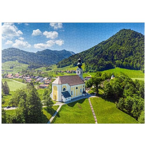 MyPuzzle Pfarrkirche St. Georg in Ruhpolding, Chiemgau - Premium 1000 Teile Puzzle - MyPuzzle Sonderkollektion von Puzzle Galaxy von MyPuzzle.com