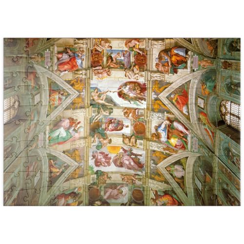 MyPuzzle Piatnik: Deckengemälde der Sixtinischen Kapelle, Michelangelo Buonarroti - Premium 100 Teile Puzzle - MyPuzzle Sonderkollektion von Piatnik von MyPuzzle.com