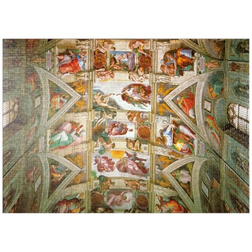 MyPuzzle Piatnik: Deckengemälde der Sixtinischen Kapelle, Michelangelo Buonarroti - Premium 1000 Teile Puzzle - MyPuzzle Sonderkollektion von Piatnik von MyPuzzle.com