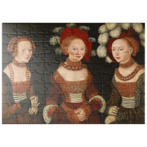 MyPuzzle Piatnik: Die Prinzessinnen Sibylla, Emilia und Sidonia - Lucas Cranach d.Ä. - Premium 100 Teile Puzzle - MyPuzzle Sonderkollektion von Piatnik von MyPuzzle.com