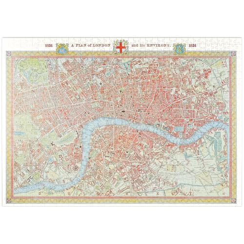 MyPuzzle Piatnik: Stadtplan London, 1831 - Premium 1000 Teile Puzzle - MyPuzzle Sonderkollektion von Piatnik von MyPuzzle.com