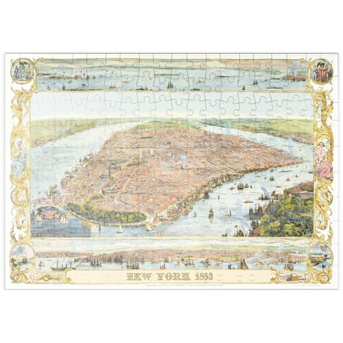 MyPuzzle Piatnik: Stadtplan New York, 1853 - Premium 200 Teile Puzzle - MyPuzzle Sonderkollektion von Piatnik von MyPuzzle.com