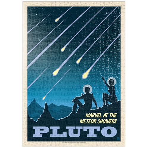 MyPuzzle Pluto: Meteoritenschauer, Vintage Poster - Premium 1000 Teile Puzzle - MyPuzzle Sonderkollektion von Anderson Design Group von MyPuzzle.com