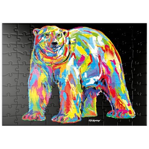 MyPuzzle Polar Bear Pop Colors - Premium 100 Teile Puzzle - MyPuzzle Sonderkollektion von Puzzle Galaxy von MyPuzzle.com