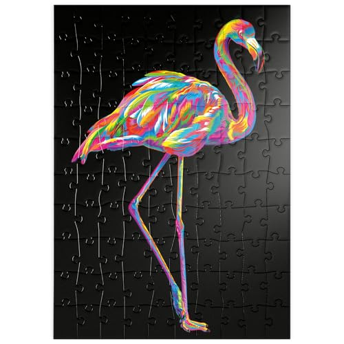 MyPuzzle Pop Colors Flamingo - Premium 100 Teile Puzzle - MyPuzzle Sonderkollektion von Puzzle Galaxy von MyPuzzle.com