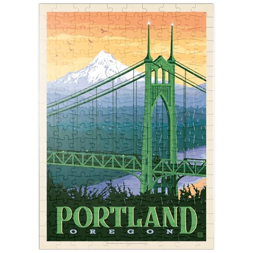 MyPuzzle Portland, Oregon: St. Johns Bridge, Vintage Poster - Premium 200 Teile Puzzle - MyPuzzle Sonderkollektion von Anderson Design Group von MyPuzzle.com