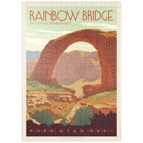 MyPuzzle Rainbow Bridge National Monument, Vintage Poster - Premium 500 Teile Puzzle - MyPuzzle Sonderkollektion von Anderson Design Group von MyPuzzle.com