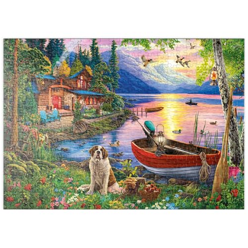 MyPuzzle Ruhige Stunden am See - Premium 500 Teile Puzzle - MyPuzzle Sonderkollektion von Puzzle Galaxy von MyPuzzle.com