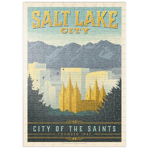 MyPuzzle Salt Lake City, Utah, Vintage Poster - Premium 200 Teile Puzzle - MyPuzzle Sonderkollektion von Anderson Design Group von MyPuzzle.com