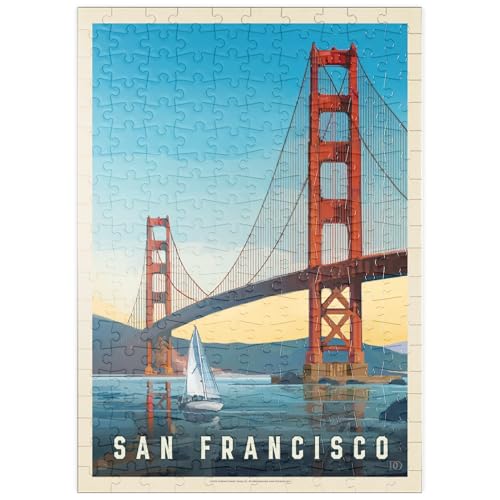 MyPuzzle San Francisco: Under The Golden Gate, Vintage Poster - Premium 200 Teile Puzzle - MyPuzzle Sonderkollektion von Anderson Design Group von MyPuzzle.com