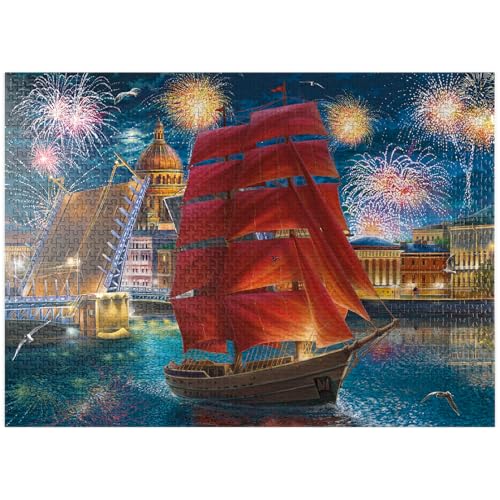 MyPuzzle Scarlet Sails - Premium 1000 Teile Puzzle für Erwachsene von MyPuzzle.com