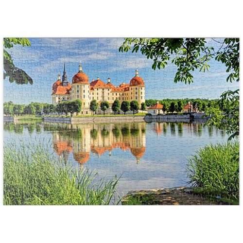 MyPuzzle Schloss Moritzburg bei Dresden, Sachsen, Deutschland - Premium 500 Teile Puzzle - MyPuzzle Sonderkollektion von Puzzle Galaxy von MyPuzzle.com