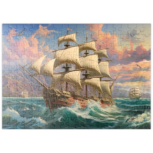 MyPuzzle Segelboot in der Morgendämmerung - Premium 200 Teile Puzzle - MyPuzzle Sonderkollektion von Puzzle Galaxy von MyPuzzle.com