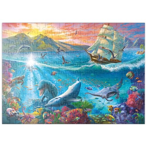 MyPuzzle Segelboot und die Unterwasserwelt - Premium 200 Teile Puzzle - MyPuzzle Sonderkollektion von Puzzle Galaxy von MyPuzzle.com