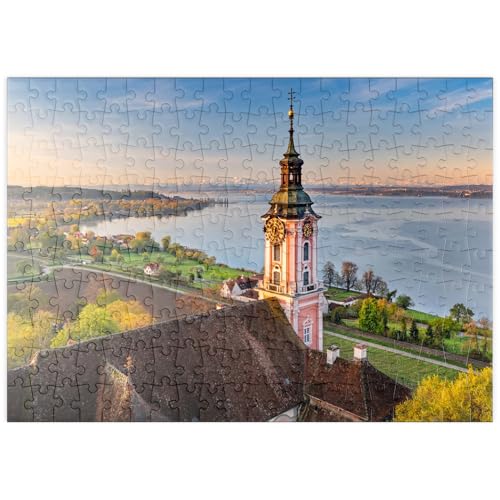 MyPuzzle Sonnenaufgang an der Wallfahrtskirche Birnau bei Unteruhldingen am Bodensee - Premium 200 Teile Puzzle - MyPuzzle Sonderkollektion von Puzzle Galaxy von MyPuzzle.com