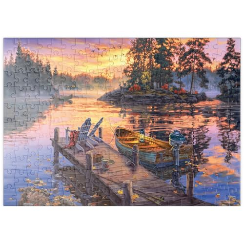 MyPuzzle Sonnenuntergang am Bootssteg - Premium 200 Teile Puzzle - MyPuzzle Sonderkollektion von Puzzle Galaxy von MyPuzzle.com