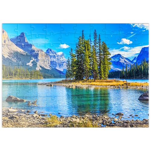 MyPuzzle Spirit Island im Maligne Lake - Jasper National Park, Kanada - Premium 100 Teile Puzzle - MyPuzzle Sonderkollektion von Puzzle Galaxy von MyPuzzle.com