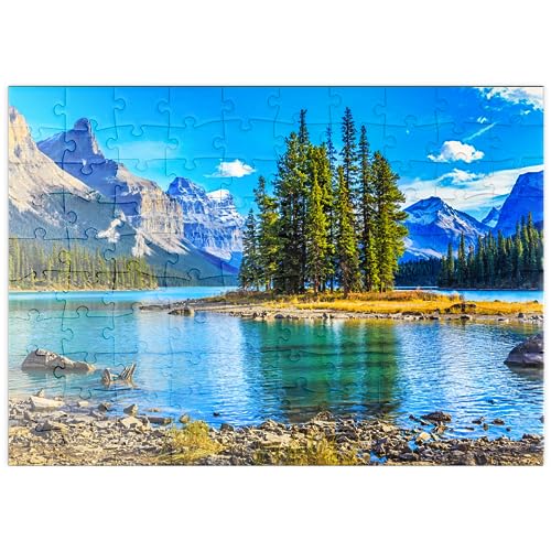 MyPuzzle Spirit Island im Maligne Lake - Jasper National Park, Kanada - Premium 100 Teile Puzzle - MyPuzzle Sonderkollektion von Puzzle Galaxy von MyPuzzle.com