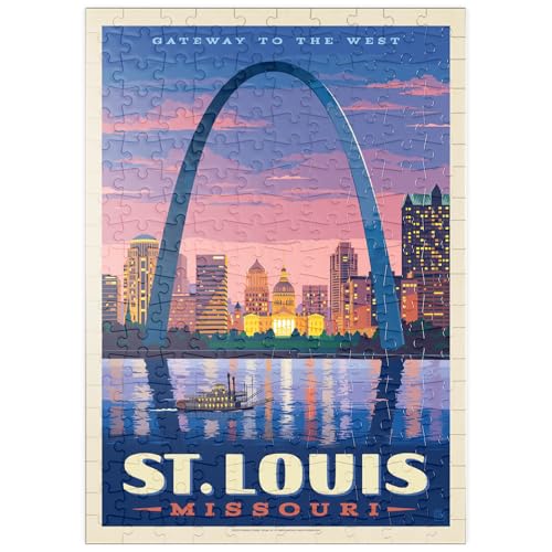MyPuzzle St. Louis, MO: Gateway Arch bei Sonnenuntergang, Vintage Poster - Premium 200 Teile Puzzle - MyPuzzle Sonderkollektion von Anderson Design Group MyPuzzle St. Louis, MO: Gateway Arch bei Sonnenuntergang, Vintage Poster - Premium 200 Teile Puzzle - MyPuzzle Sonderkollektion von Anderson Design Group von MyPuzzle.com