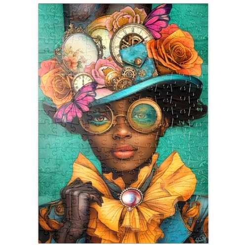 MyPuzzle Steampunk-Frau mit Blumenhut und Zahnrädern - Premium 200 Teile Puzzle - MyPuzzle Sonderkollektion von Puzzle Galaxy MyPuzzle Steampunk-Frau mit Blumenhut und Zahnrädern - Premium 200 Teile Puzzle - MyPuzzle Sonderkollektion von Puzzle Galaxy von MyPuzzle.com