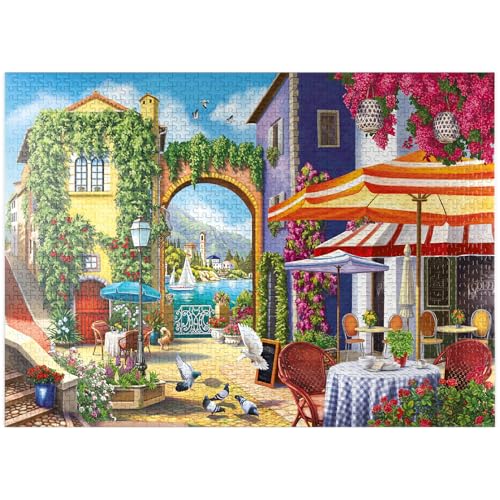 MyPuzzle Sunny City by The Sea - Premium 1000 Teile Puzzle für Erwachsene von MyPuzzle.com