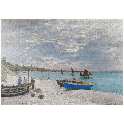 MyPuzzle The Beach at Sainte-Adresse (1867) by Claude Monet - Premium 1000 Teile Puzzle - MyPuzzle Sonderkollektion von Æpyornis von MyPuzzle.com