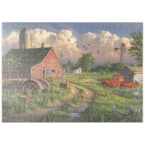 MyPuzzle Tierische Begegnungen auf dem Bauernhof - Premium 500 Teile Puzzle - MyPuzzle Sonderkollektion von Puzzle Galaxy von MyPuzzle.com