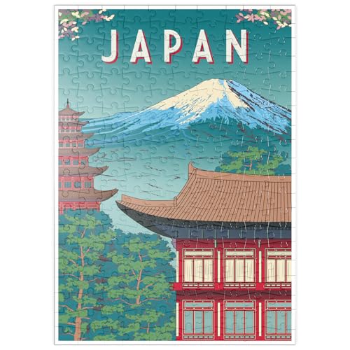 MyPuzzle Traditionelles Haus, Japan, Art Deco Style Vintage Poster, Illustration - Premium 200 Teile Puzzle - MyPuzzle Sonderkollektion von Puzzle Galaxy von MyPuzzle.com