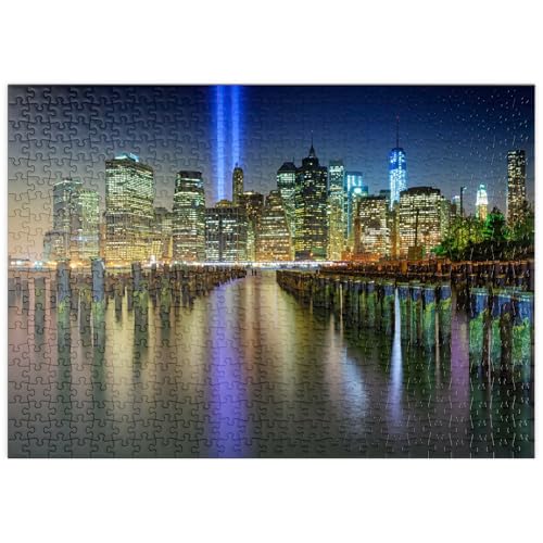 MyPuzzle Tribute in Light – Skyline von New York City bei Nacht - Premium 500 Teile Puzzle - MyPuzzle Sonderkollektion von Puzzle Galaxy von MyPuzzle.com