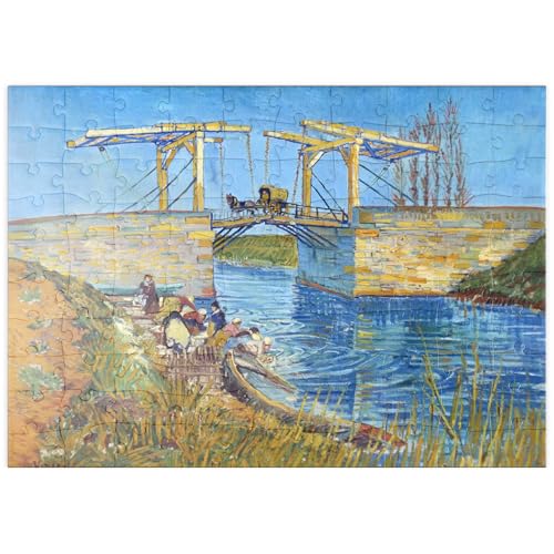 MyPuzzle Vincent Van Gogh's The Langlois Bridge at Arles with Women Washing (1888) - Premium 100 Teile Puzzle - MyPuzzle Sonderkollektion von Æpyornis von MyPuzzle.com