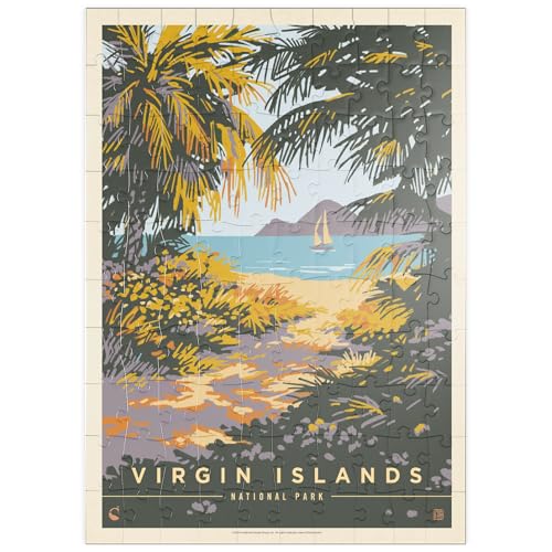 MyPuzzle Virgin Islands National Park: Paradise Found, Vintage Poster - Premium 100 Teile Puzzle - MyPuzzle Sonderkollektion von Anderson Design Group von MyPuzzle.com