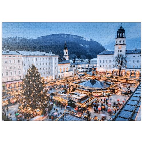 MyPuzzle Weihnachtsmarkt in der Altstadt von Salzburg - Premium 500 Teile Puzzle - MyPuzzle Sonderkollektion von Puzzle Galaxy von MyPuzzle.com