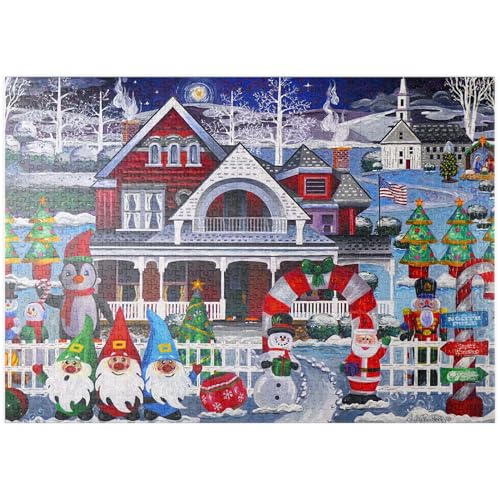 MyPuzzle Weihnachtszauber im verschneiten Dorf – Festliche Winteridylle - Premium 1000 Teile Puzzle - MyPuzzle Sonderkollektion von Puzzle Galaxy von MyPuzzle.com