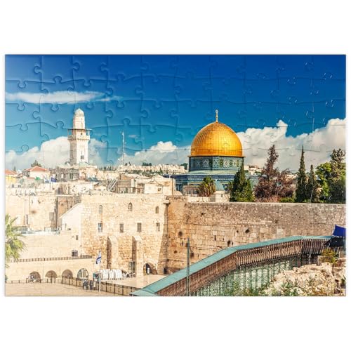 MyPuzzle Westliche Mauer und Kuppel des Felsendom in der Alten Stadt Jerusalem, Israel - Premium 100 Teile Puzzle - MyPuzzle Sonderkollektion von Puzzle Galaxy von MyPuzzle.com