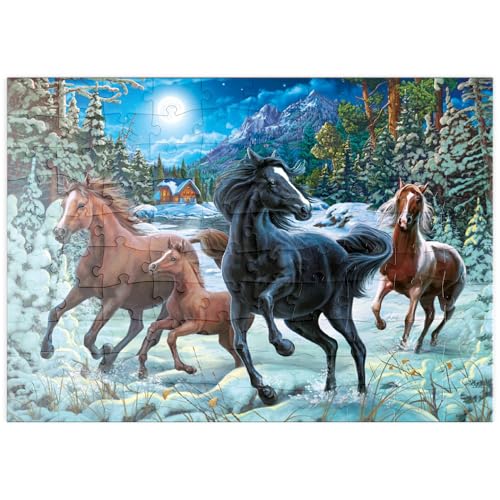 MyPuzzle Winterzauber der Pferde - Premium 100 Teile Puzzle - MyPuzzle Sonderkollektion von Puzzle Galaxy von MyPuzzle.com