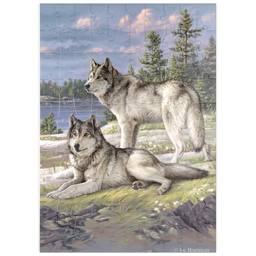 MyPuzzle Wolfsruhe am Seeufer - Premium 100 Teile Puzzle - MyPuzzle Sonderkollektion von Puzzle Galaxy von MyPuzzle.com