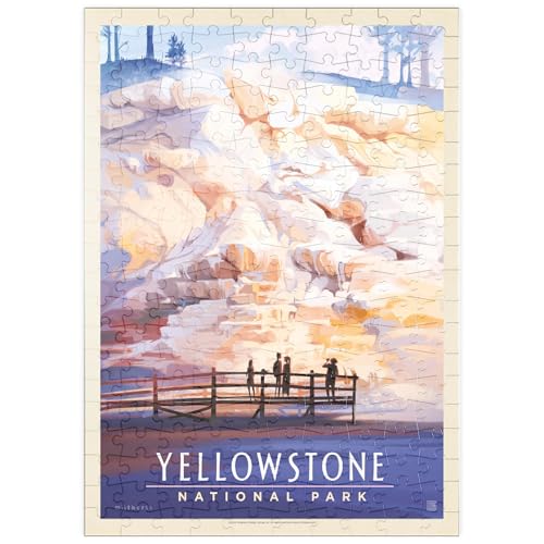 MyPuzzle Yellowstone National Park: Mammoth Hot Springs Terraces, Vintage Poster - Premium 200 Teile Puzzle - MyPuzzle Sonderkollektion von Anderson Design Group von MyPuzzle.com