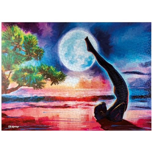 MyPuzzle Yoga am Strand - Premium 1000 Teile Puzzle für Erwachsene von MyPuzzle.com