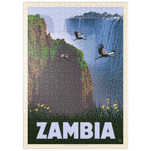 MyPuzzle Zambia, Africa, Vintage Poster - Premium 500 Teile Puzzle - MyPuzzle Sonderkollektion von Anderson Design Group von MyPuzzle.com