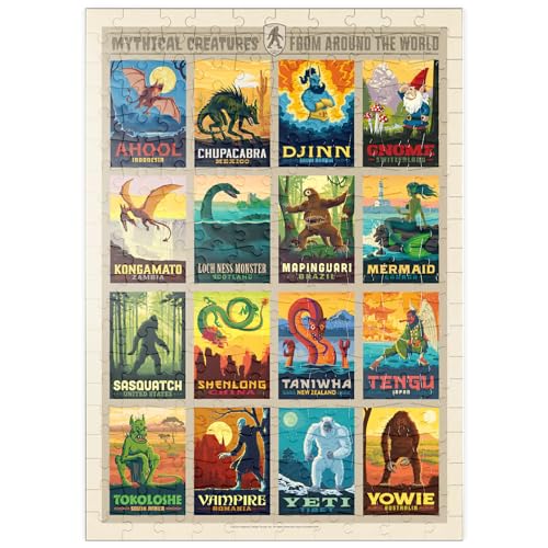 MyPuzzle Mythical Creatures from Around The World, Vintage Poster - Premium 200 Teile Puzzle - MyPuzzle Sonderkollektion von Anderson Design Group von MyPuzzle.com